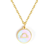 Fashion 12 Constellations White Shell Pendant – Jewelry Gift Ideas — 14