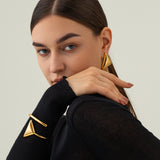 18K Gold Stainless Steel Triangle Coil Bracelet – Jewelry Gift Ideas — 11
