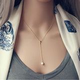 Ladies Adjustable Y-shaped Pearl Necklace – Jewelry Gift Ideas — 1
