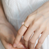Geometric S925 Silver Plated 9K Gold Luxury Ring – Gifts for Her — 3