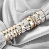 8-Piece Retro Metal Smooth Twist Cross Ring – Special Occasion Gifts — 2