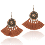 Fabric Tassel Large Version Sunflower Earrings – Unique Gift Ideas — 5