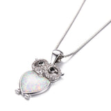 Platinum Opal Owl Necklace Exquisite and Cute – Jewelry Gift Ideas — 2