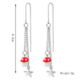 Long Resin Mushroom Star Earrings Geometric Chain – Jewelry Gift Ideas — 7