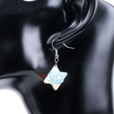 Natural Crystal Merkaba Star Carved Earrings – Stylish Gifts — 7