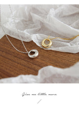 Geometric ring short clavicle necklace – Jewelry Gift Ideas — 8