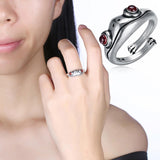 Fashion Retro Creative Garnet Frog Adjustable Ring – Stylish Gifts — 2