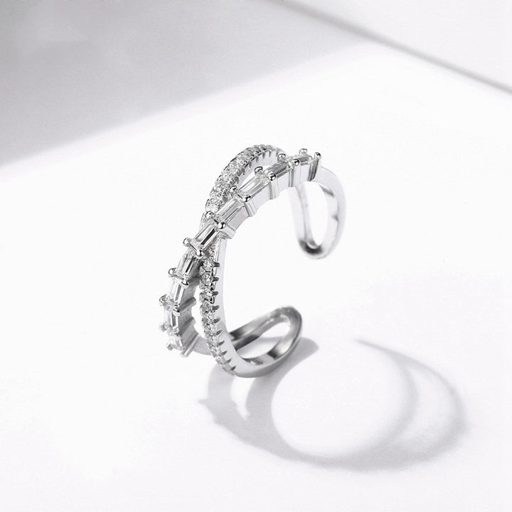 Sterling Silver Ring Fashion Creative Geometric Type – Stylish Gifts — 1
