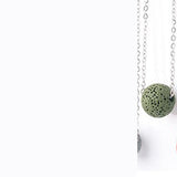 Simple Wild Volcanic Stone Round Bead Necklace – Jewelry Gift Ideas — 7