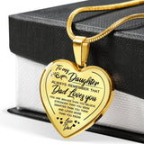 Necklace To my Daughter lovedad Peach Heart Alloy – Jewelry Gift Ideas — 2
