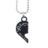 Love couple puzzle necklace sweater chain – Gifts for Couples — 2