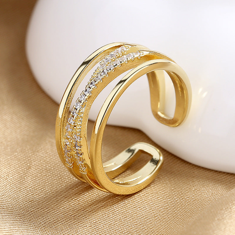Multi-layer Line Fashion Special-interest Design Ring – Stylish Gifts — 1