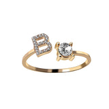 Design Adjustable 26 Initial Letter Ring Fashion – Stylish Gifts — 2