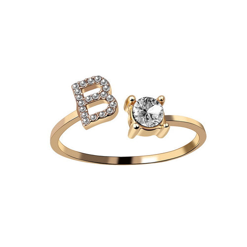 Design Adjustable 26 Initial Letter Ring Fashion – Stylish Gifts — 2