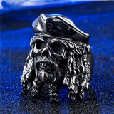 Men's Titanium Steel Skull Captain Ring Pirates – Gifts for Him — 2