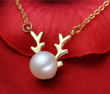 Small Elk Pearl Pendant – Jewelry Gift Ideas — 4