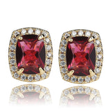 Colored large zircon personality earrings – Everyday Gifts — 9