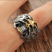 Vintage Skull Ghost Head Titanium Steel Ring – Practical Gifts — 3