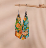 Geometric Flower Shape Pendant Earrings – Jewelry Gift Ideas — 3