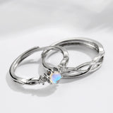Moonstone Concentric Couples Pair Sterling Silver – Stylish Gifts — 4