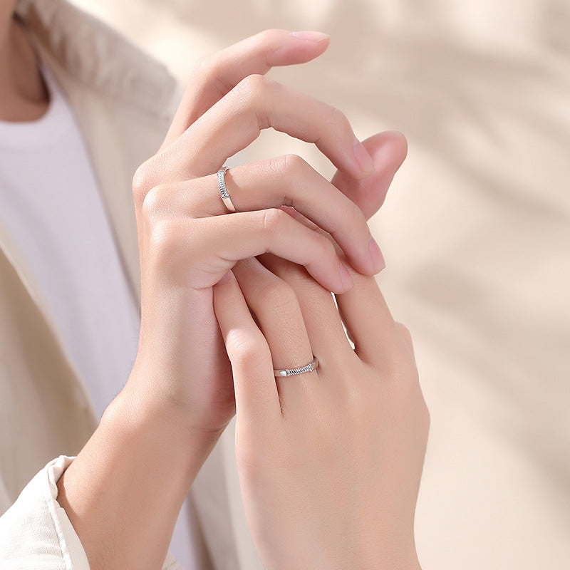 Sterling Silver Wrapped Couple Ring – Gifts for Couples — 1