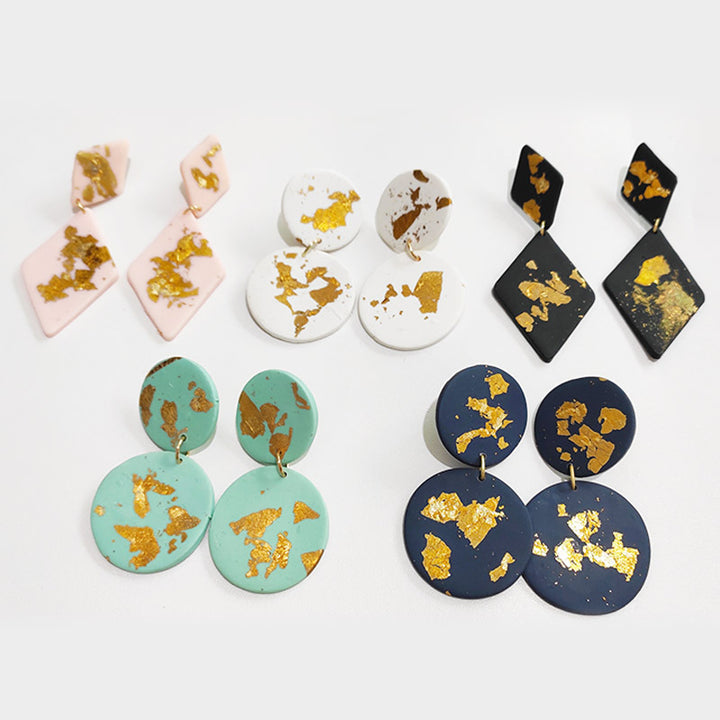 Geometric Simple Gold Leaf Handmade Soft Pottery – Holiday Gift Ideas — 1