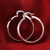 Women's Fashion Earrings Silver Plated Glossy Ear Ring – Stylish Gifts — 1