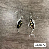 Vintage Original Ancient Silver Natural Leaf Earrings – Birthday Gifts — 3