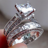 Style Charm Couple Rings His Her Silver Color – Gifts for Couples — 1