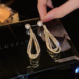 Light Luxury Long Tassel Pearl Earrings – Stylish Gifts — 4