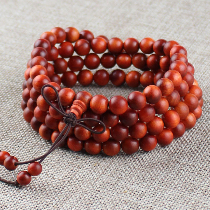 Natural Wood Bracelet 108 Buddha Beads Necklace – Jewelry Gift Ideas — 1