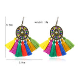 Fabric Tassel Large Version Sunflower Earrings – Unique Gift Ideas — 3