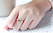 Roman numerals diamond couple ring – Gifts for Couples — 6