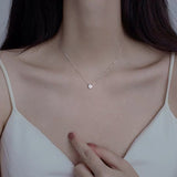 Sterling Silver Zircon Necklace With Diamond – Jewelry Gift Ideas — 3