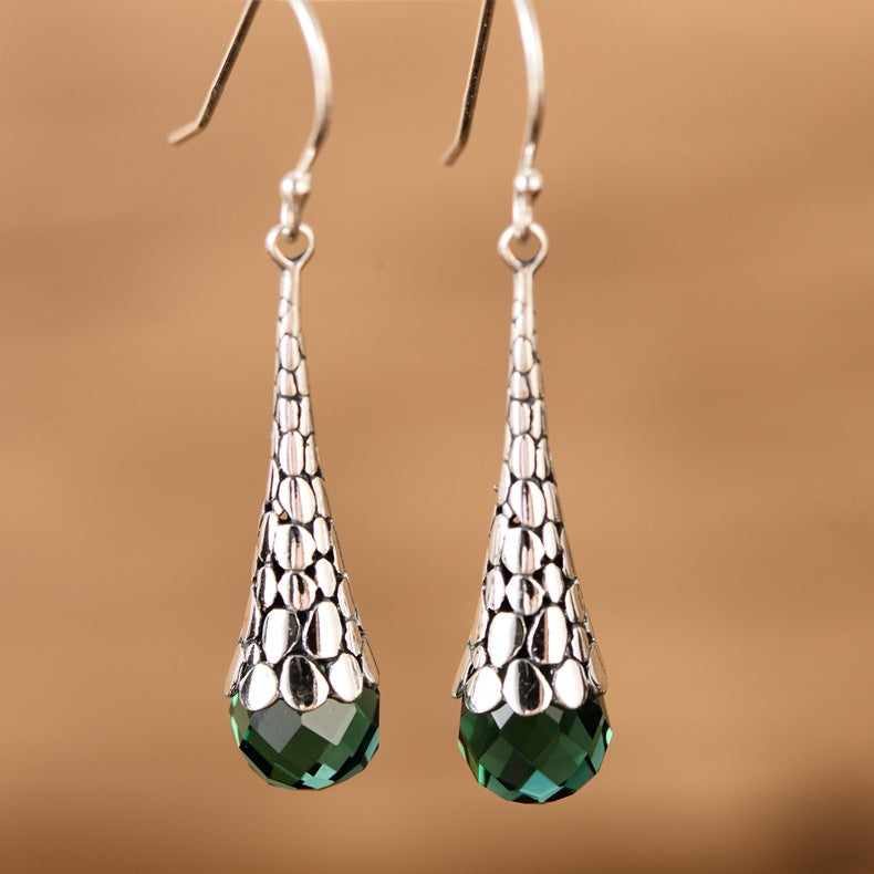 S925 Sterling Silver Drop Earrings With Retro – Holiday Gift Ideas — 1