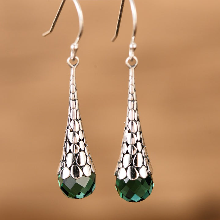 S925 Sterling Silver Drop Earrings With Retro – Holiday Gift Ideas — 1