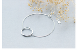 925 Sterling Silver Geometric Circle Bracelet – Jewelry Gift Ideas — 10