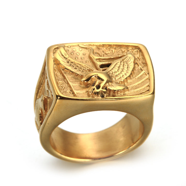 Vintage Stainless Steel Accessories, Eagle Ring – Stylish Gifts — 1