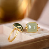 Female Adjustable Retro Jade Xiangyun Ring – Gifts for Her — 5