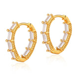 Women's Retro Peach Heart Round Earrings – Gifts for Her — 10