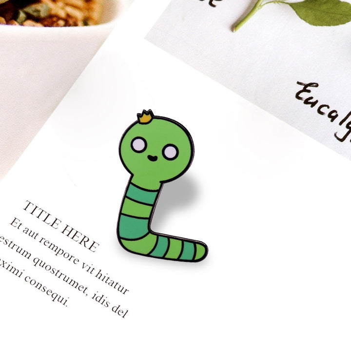 Cute Cartoon Green Worm Brooch Adventure – Jewelry Gift Ideas — 1