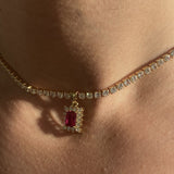 Square Gem Unique Rhinestone Necklace Female – Jewelry Gift Ideas — 2