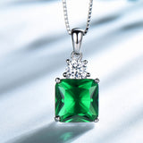 Fashion Sterling Silver Nano Emerald Pendant Ring – Stylish Gifts — 2