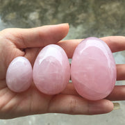 Natural pink crystal crystal egg shape – Everyday Gifts — 7