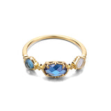S925 Silver Sapphire Blue Zircon Natural Topaz Ring – Gift Ideas — 3