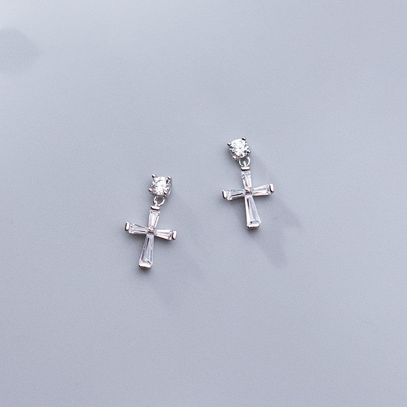 Set diamond cross temperament earring – Jewelry Gift Ideas — 1