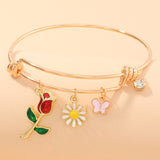 Fashion Classic Drop Oil Rose Butterfly Pendant – Jewelry Gift Ideas — 1