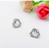 Luxury Gold Heart Rose Gold Color Stud Earrings – Practical Gifts — 2