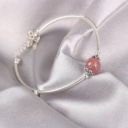 Bracelet Female Pink Crystal Transfer Beads – Jewelry Gift Ideas — 2