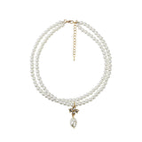 Diamond Pendant Strung With Imitation Pearl – Jewelry Gift Ideas — 9